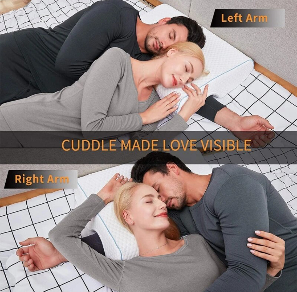 Almohada de espuma viscoelástica para parejas